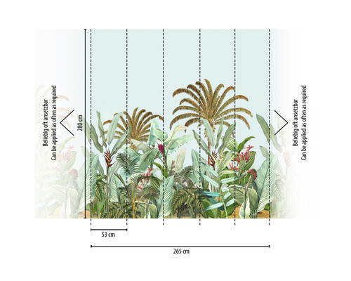 Foto tapeta s motivem džungle a rozměry