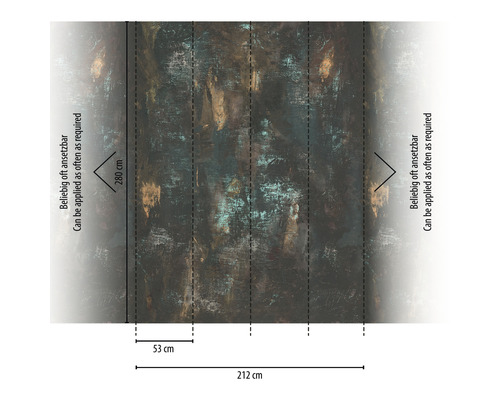 Vzor tapety o rozměrech 212 cm x 280 cm, opakovaně použitelný