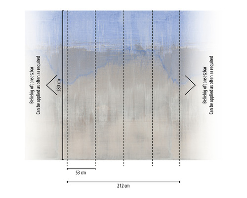 Vzor tapety o rozměrech 212 x 280 centimetrů