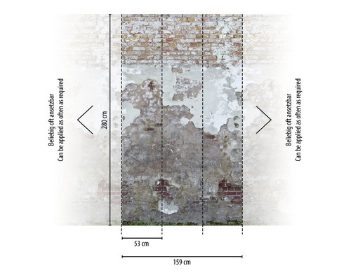 Rozměry fototapety s motivem cihel