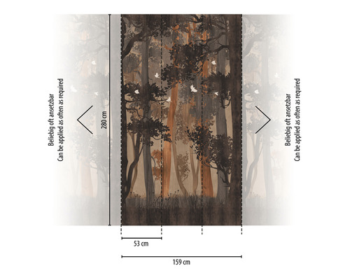 Foto tapeta s motivem lesa a rozměry