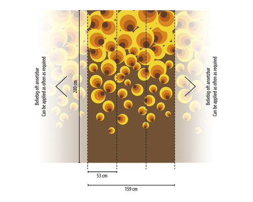 Fototapeta s kruhovým vzorem a rozměry