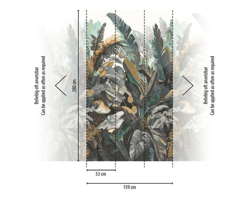 Fototapeta s motivem džungle a rozměry.