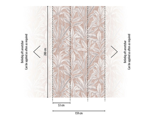 Fototapeta se vzorem listů a rozměry