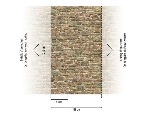 Fototapeta s kamenným vzorem a rozměry 280 krát 159 centimetrů