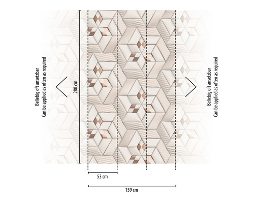Tapeta s geometrickým vzorem a rozměry