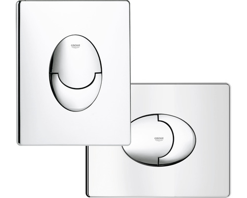 Dva ovládací panely Grohe pro splachování toalety