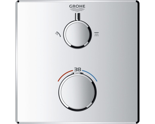 Armatura Grohe se dvěma kulatými ovládacími prvky pro regulaci množství vody a teploty