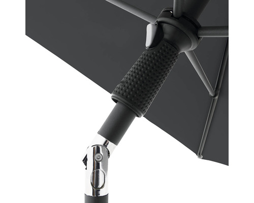 Detail slunečníku s kloubovým mechanismem