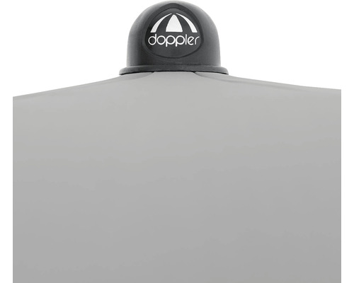 Logo Doppler na slunečníku
