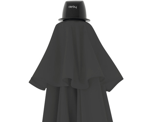 Zavřený slunečník s nápisem Derby