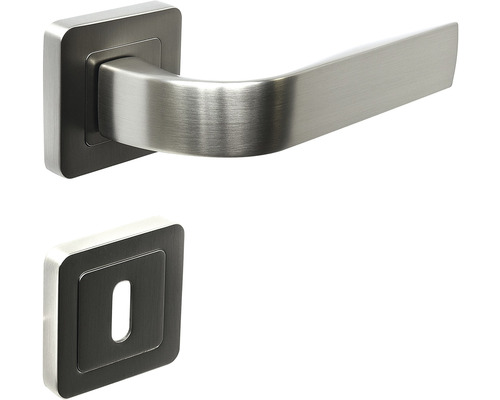 Sada kliky ke dveřím se čtvercovou rozetou a klíčovou rozetou