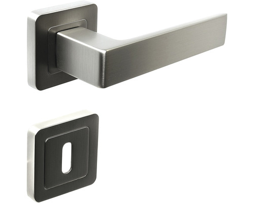 Sada kliky ke dveřím se čtvercovou rozetou a klíčovou rozetou