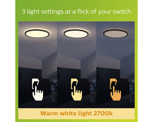 Stropní svítidlo se třemi různými nastaveními světla