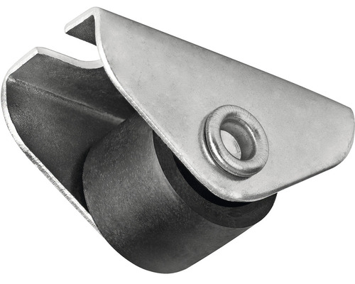 Dveřní váleček s kovovým držákem a gumovým kolečkem