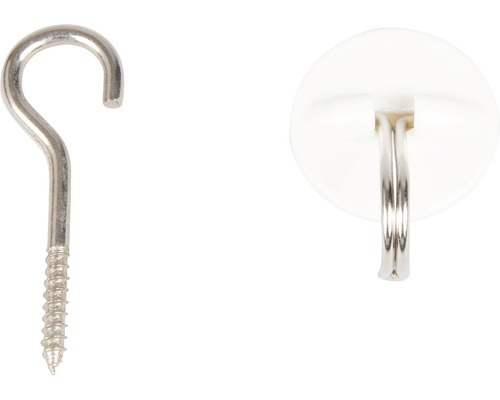 Šroubovací hák a samolepicí hák pro upevnění