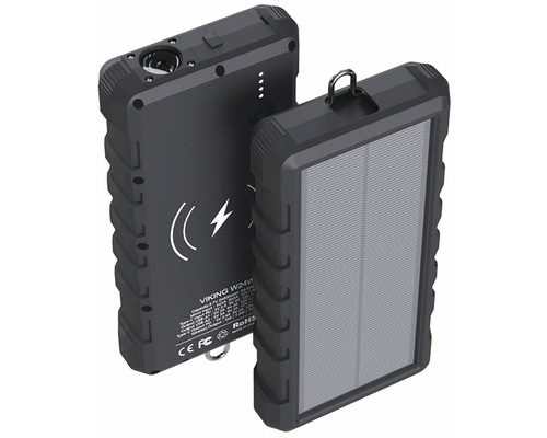 Solární powerbanka s USB portem a LED světlem