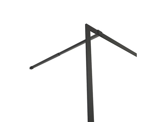 Detailní pohled na konstrukci sprchového koutu s hranatými profily