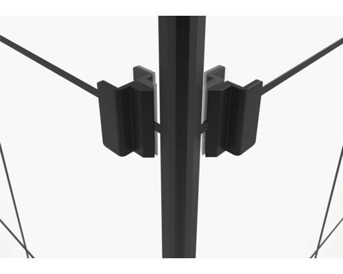 Detailní pohled na držák sprchového koutu