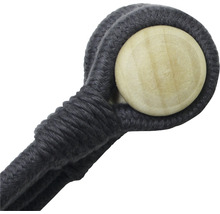 Makramé závěs na rostliny s dřevěnou koulí