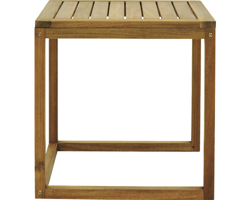 Dřevěný odkládací stolek s lamelovou deskou