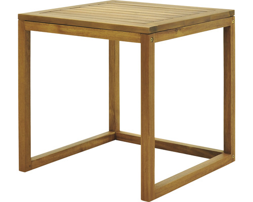 Čtvercový dřevěný odkládací stolek do zahrady