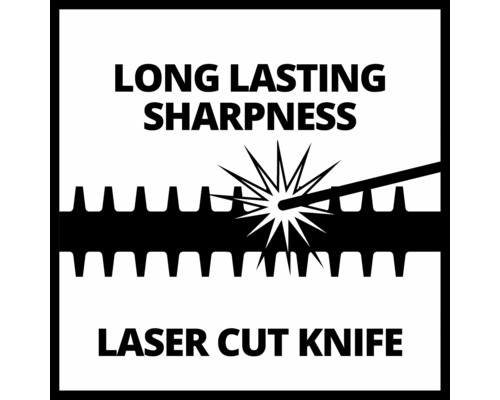 Symbol dlouhotrvající ostrosti laserem řezaného nože