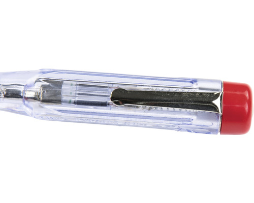 Zkoušečka napětí s průhlednou rukojetí a klipem