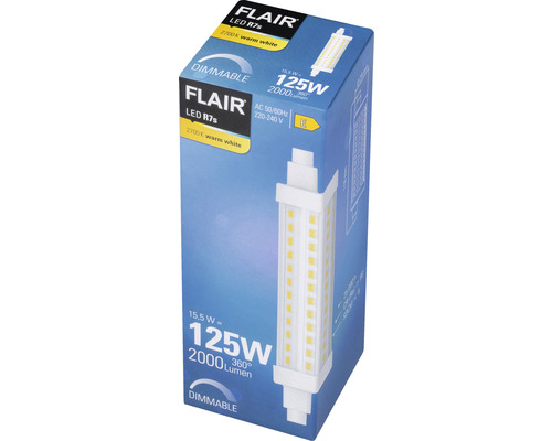 Žárovka Flair LED R7s s 125 watty na obalu
