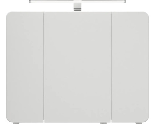 Skříňka pod umyvadlo se třemi dvířky a nástavným světlem