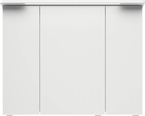 Bílá skříňka pod umyvadlo se třemi dvířky