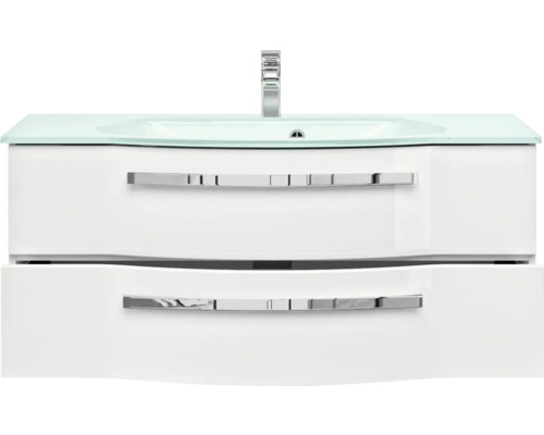 Skříňka pod umyvadlo s umyvadlem a dvěma zásuvkami