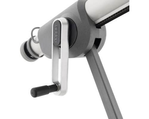 Detailní pohled na klikový mechanismus pro slunečníky značky Doppler.