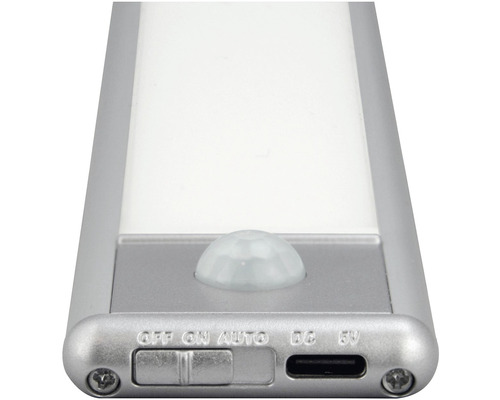 LED svítidlo s pohybovým senzorem, vypínačem a USB portem