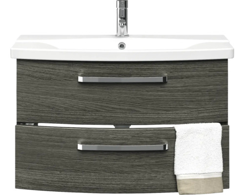 Skříňka pod umyvadlo se dvěma zásuvkami, umyvadlem a vodovodní baterií