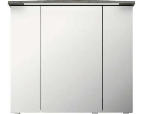 Zrcadlová skříňka se třemi dvířky a osvětlením