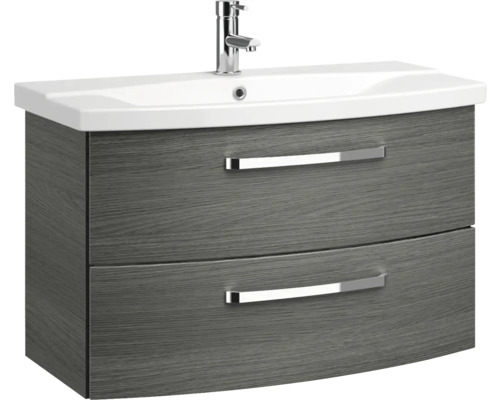 Skříňka pod umyvadlo se dvěma zásuvkami, umyvadlem na desku a vodovodní baterií