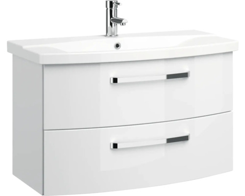 Skříňka pod umyvadlo se dvěma zásuvkami a umyvadlem na desku