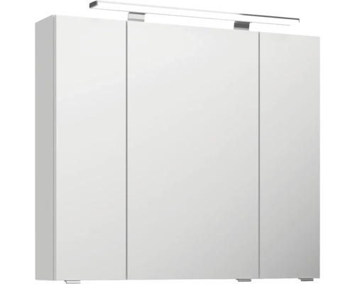 Bílá zrcadlová skříňka s osvětlením do koupelny