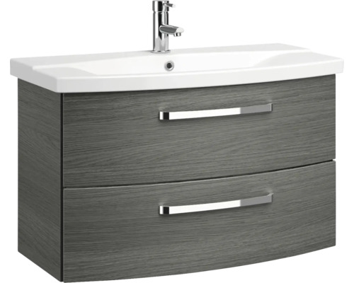 Skříňka pod umyvadlo se dvěma zásuvkami a umyvadlem na desku