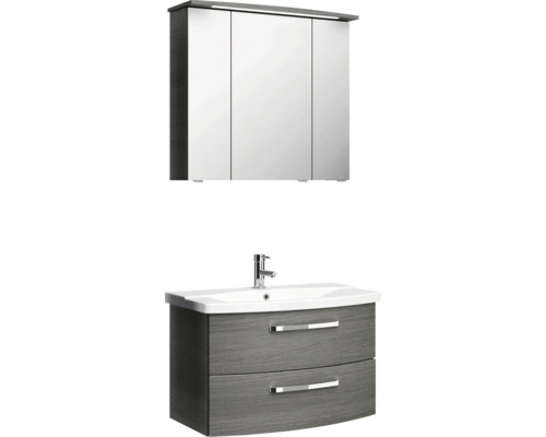 Umyvadlo se skříňkou a zrcadlová skříňka do koupelny