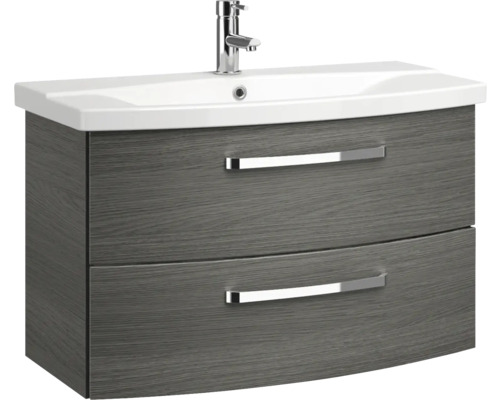 Skříňka pod umyvadlo se dvěma zásuvkami a umyvadlem na desku