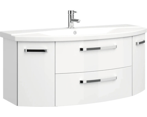 Skříňka pod umyvadlo s vodovodní baterií a dvěma zásuvkami