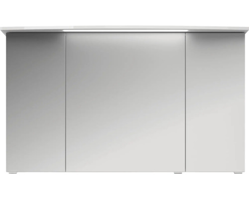 Zrcadlová skříňka se třemi dvířky a osvětlením do koupelny