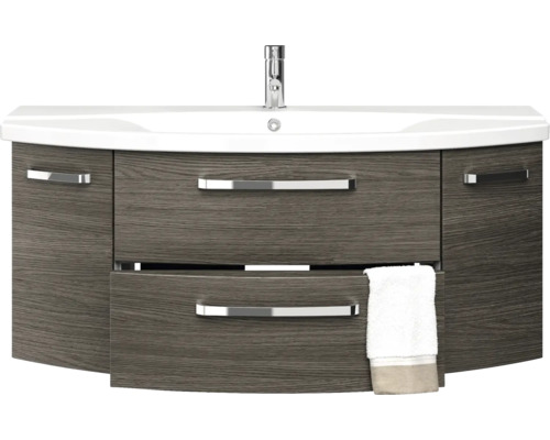 Umyvadlo se skříňkou, zásuvkami, baterií a ručníkem