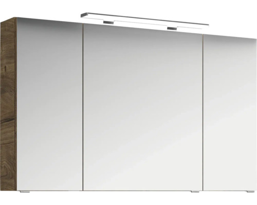 Zrcadlová skříňka s osvětlením a trojicí dvířek