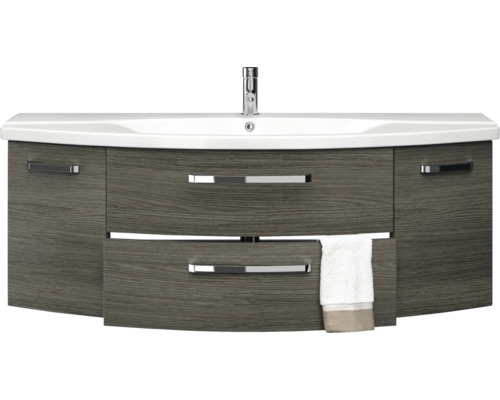 Skříňka pod umyvadlo s umyvadlem a držákem na ručníky do koupelny