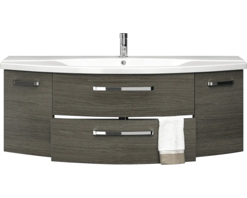 Skříňka pod umyvadlo se dvěma zásuvkami, umyvadlem a armaturou