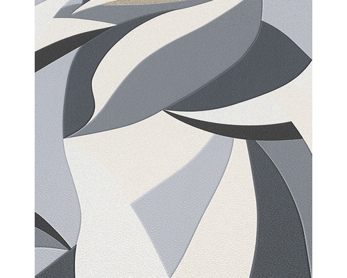 Detail tapety s abstraktním vzorem v různých odstínech šedé