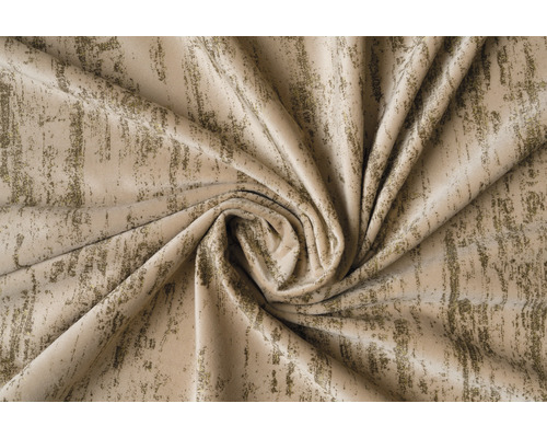 Detail béžové dekorační látky se vzorem